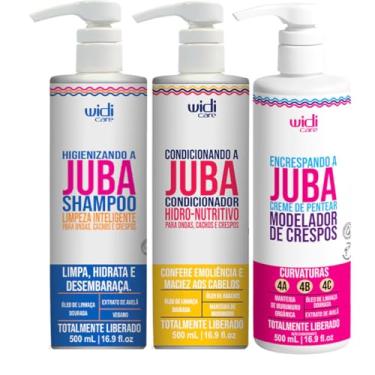 Imagem de Kit Widi Care Juba - Shampoo + Condicionador Hidro-Nutritivo + Creme de Pentear Encrespando