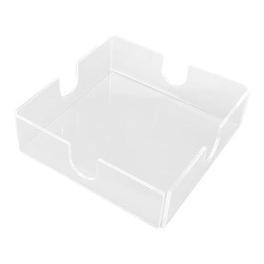 Imagem de Suporte de Guardanapos Acrílico Dispenser Papel Toalha Mesa Transparente Abertura Elegante em Forma U Robusto Prático para Cozinha Restaurante Casa Ja