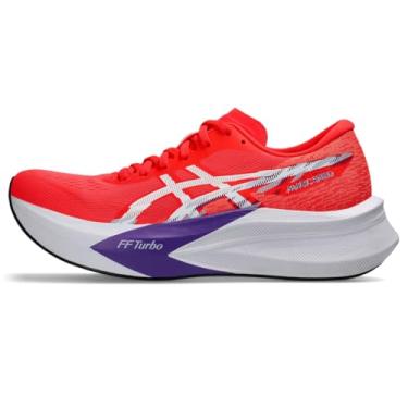 Imagem de ASICS Tênis de corrida feminino Magic Speed 4, Vermelho claro/branco, 41