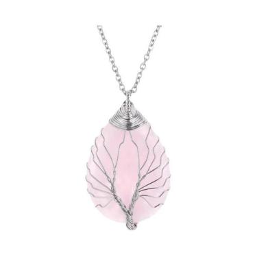 Imagem de Colar De Yoga Feminino Artesanal Árvore Da Vida Com 7 Chakras E Pedras