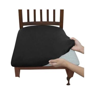 Imagem de Capa De Cadeira De Seda Leiteira Elástica De Cor Sólida, À Prova De Po
