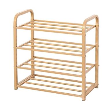 Imagem de Prateleira de sapateira organizadora de sapateira de metal multicamadas de ferro forjado organizador de armazenamento para entrada corredor armário quarto armazenamento de sapatos suporte de sapatos