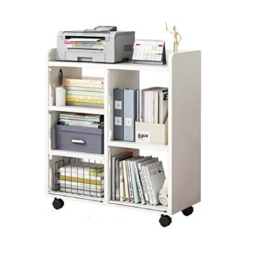 Imagem de Prateleiras sob a mesa, prateleiras de armário de arquivo, armário de armazenamento de mesa, pequena estante móvel (cor: branco-patch estrela de cinco pontas 4, tamanho: 66 * 24 * 60 cm) (bege 66 * 24