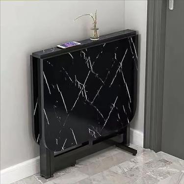 Imagem de Mesa de jantar dobrável, mesa de jantar dobrável de madeira, mesa expansível multifuncional, móveis dobráveis e extensíveis para economia de espaço, dobrável em 3 formas, para cozinha, sala de estar (