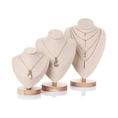 Imagem de Expositor De Joias Em Veludo: Busto De Manequim De Alta Qualidade Para