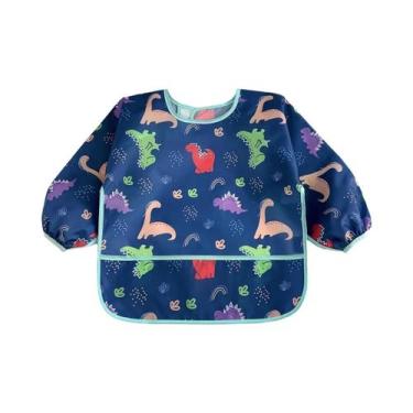 Imagem de Babadores Impermeáveis De Manga Longa Para Bebês, Avental Infantil, Ro