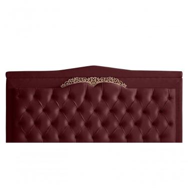 Imagem de Cabeceira De Cama Box Painel Barcelona King 195 Cm Retro Capitonê Botão Encapados Suede Bordo Do Lar Móveis