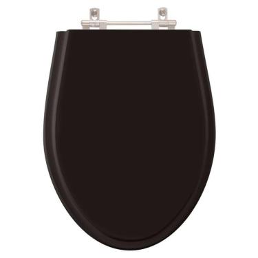 Imagem de Assento Sanitario Poliester Absolute Preto Para Vaso Ideal Standard