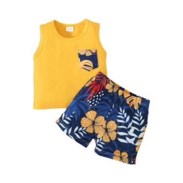Imagem de Conjunto De Roupas De Verão Para Bebê Menino 3-24 Meses Camiseta Sem M