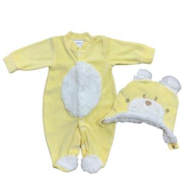 Imagem de Macacão Bebe Menina Fofinho Ursinha - MULEKA SAPEKA, G, Amarelo