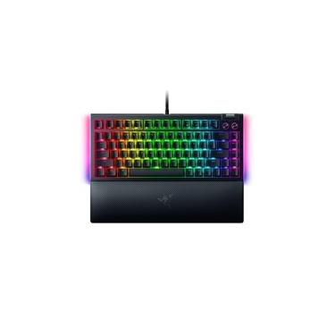 Imagem de Teclado Mecânico Gamer Sem Fio Razer BlackWidow V4 75%, Chroma RGB, Hot-Swappable, Layout US, Preto - RZ03-05130200-R3U1