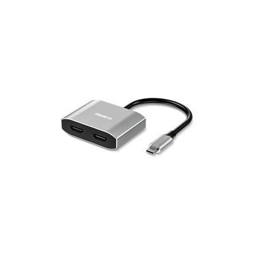 Imagem de Cabo Adaptador Conversor Comtac USB-C, para 2x HDMI 2.0 4K, Alumínio - 20119483