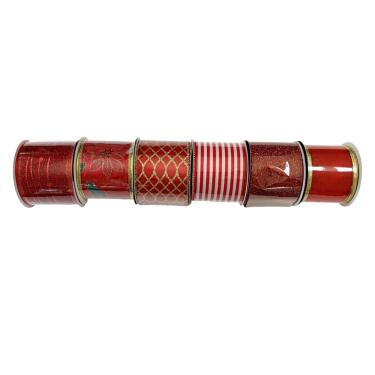 Imagem de Fita Natalina Vermelha 6cmx2m CV244496 Cazza