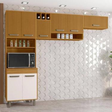 Imagem de Cozinha Compacta 8 Portas Ripado Malta Poliman