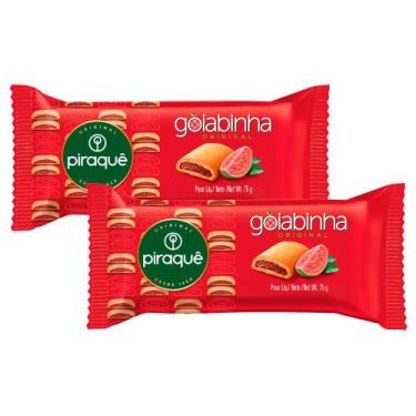 Imagem de Kit 2 Biscoito Piraquê Recheio Goiabinha 75g