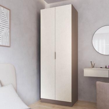 Imagem de Guarda Roupa Modulado 100% Mdf 2 Portas Orion Cabecasa Madeiraoriginals Mocha/Linho