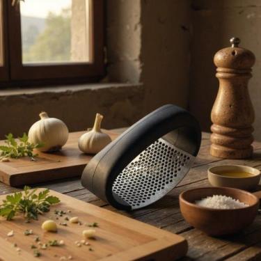 Imagem de Espremedor Amassador Triturador De Alho Manual Cozinha Inox - Avenida 