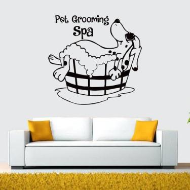 Imagem de Adesivo de parede Pet Grooming Spa para salão de animais de estimação 
