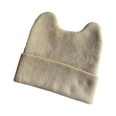 Imagem de Gorro Unissex De Camuflagem Com Orelhas De Coelho, Quente, Em Cor Sóli