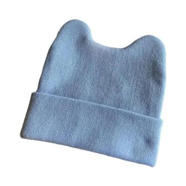 Imagem de Gorro Unissex De Camuflagem Com Orelhas De Coelho, Quente, Em Cor Sóli