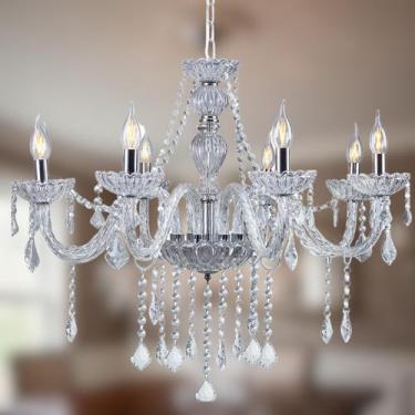 Imagem de Lustre de Cristal Clássico Luxuoso Maria Thereza 8 Braços - Viena Luz,