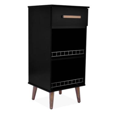 Imagem de Balcão Apoio Galão de Água Cozinha Casa Filtro Fênix Preto - Romar