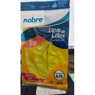 Imagem de Luva De Látex Amarela Top (Par). Ca 47.259 Tamanho P, M e G - Nobre, M