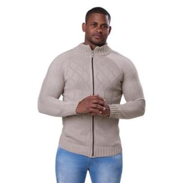 Imagem de Jaqueta Masculina Tricô Lã Mescla Dallas 7137-Masculino