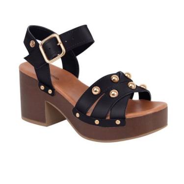Imagem de Sandália Feminina Bottero Plataforma Moderna, Preto, 38