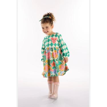 Imagem de Vestido Energia Boa Infantil Manga Longa em Molecotton Três e Já-Feminino