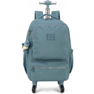 Imagem de Mochila Escolar com Rodinhas 360 Graus Up4You Azul