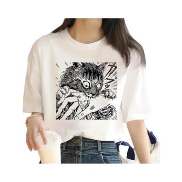 Imagem de Junji ito camiseta feminina harajuku kawaii estética kawaii japonês t 