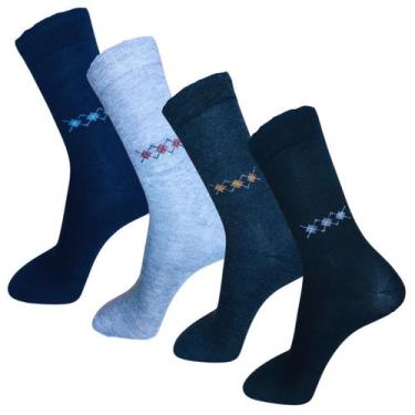 Imagem de Kit 12 Pares de Meia Social masculina Sport fino cano longo - nice cot