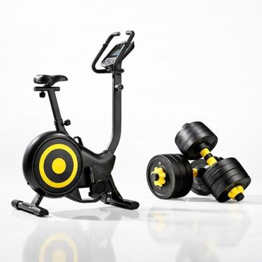 Imagem de Academia Completa em Casa Bike Vertical 5kg + Kit Musculação 20kg Ahead Sports-Unissex