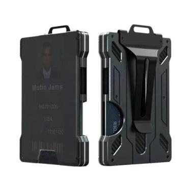 Imagem de Carteira Masculina Slim Minimalista De Alumínio Com Porta-Cartões Tran