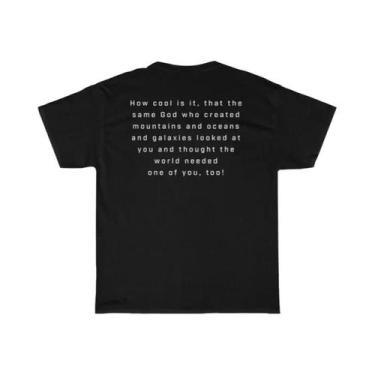 Imagem de Camiseta Cristã Feminina Solta De Manga Curta Com Estampa Inspiradora 