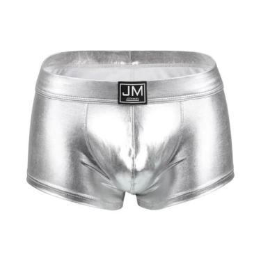 Imagem de Cuecas Boxer Masculinas Em Couro PU, Calções De Banho Sexy - JOCKMAIL,