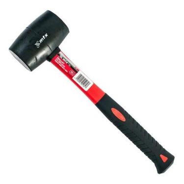 Imagem de Martelo De Borracha Preta 50 Mm 225 G Cabo Fibra De Vidro - MTX