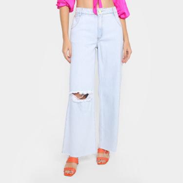 Imagem de Calça Jeans Lança Perfume Wide Leg Low Feminina-Feminino