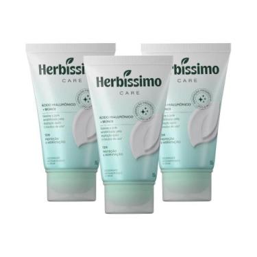 Imagem de Kit 3 Creme Desodorante Antitranspirante Herbíssimo Bisnaga Care Monoi