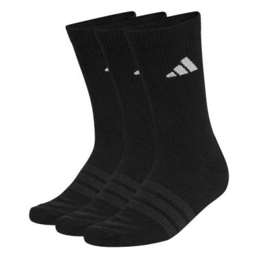 Imagem de Kit Meia Adidas CRW - 3 Pares, Preto, Branco, 35/37