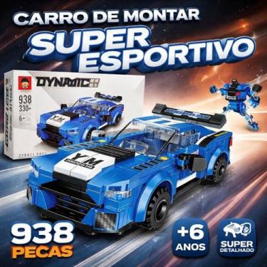 Imagem de Carro Robô Blocos Montagem Criativa Crianças Brinquedo Educativo Diver