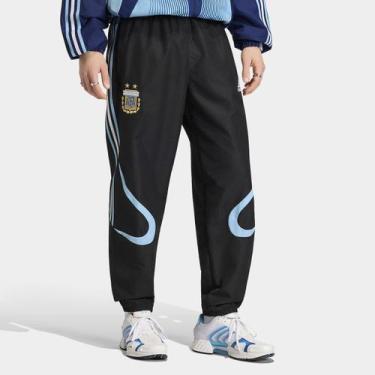 Imagem de Calça Seleção Argentina Retro 2006 Adidas Masculina, Preto, GG