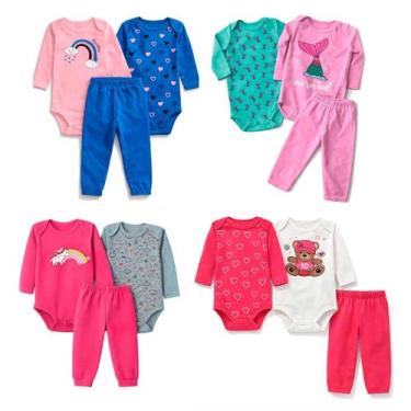 Imagem de Conjunto Bebe Menina 12 Peças Manga Longa Algodão Tamanho:rn - Duda Le
