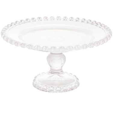 Imagem de Prato para Bolo Corações de Cristal Lyor 1706, Transparente, 1