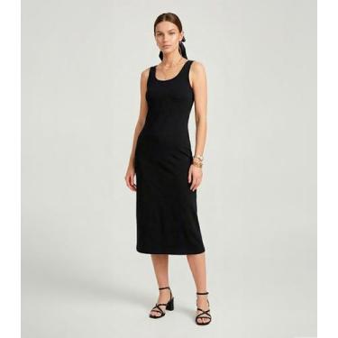 Imagem de Vestido Feminino Midi Infinita Cor Preto, GG, Preto