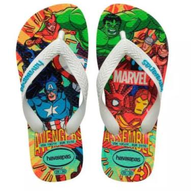Imagem de Chinelo infantil havaianas top marvel original alpargatas, 25/26, BRAN