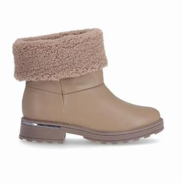 Imagem de Bota feminina piccadilly forrada, Areia, 35