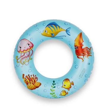 Imagem de Boia Inflável Circular Infantil Para Piscina Praia Verão - Sunclub, Az