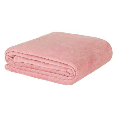 Imagem de Cobertor Manta Magnific Casal 2,20m X 1,80m 100% Poliéster Microfibra Macia Liso Rosa Clara Luz Decora